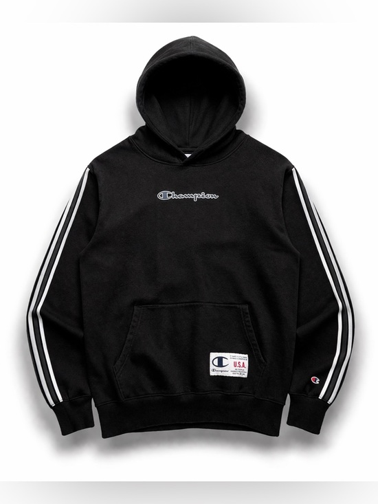 Champion Other - Champion Script Logo Hoodie Men’s Large Black Streetwear Essential Y2K